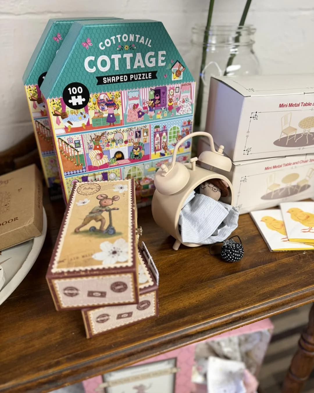 Kids gifts and Cottontail puzzle display