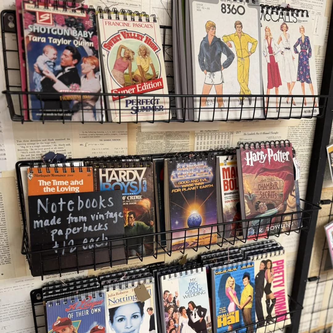 Paperback notebooks and journals from the Hello Sailor booth